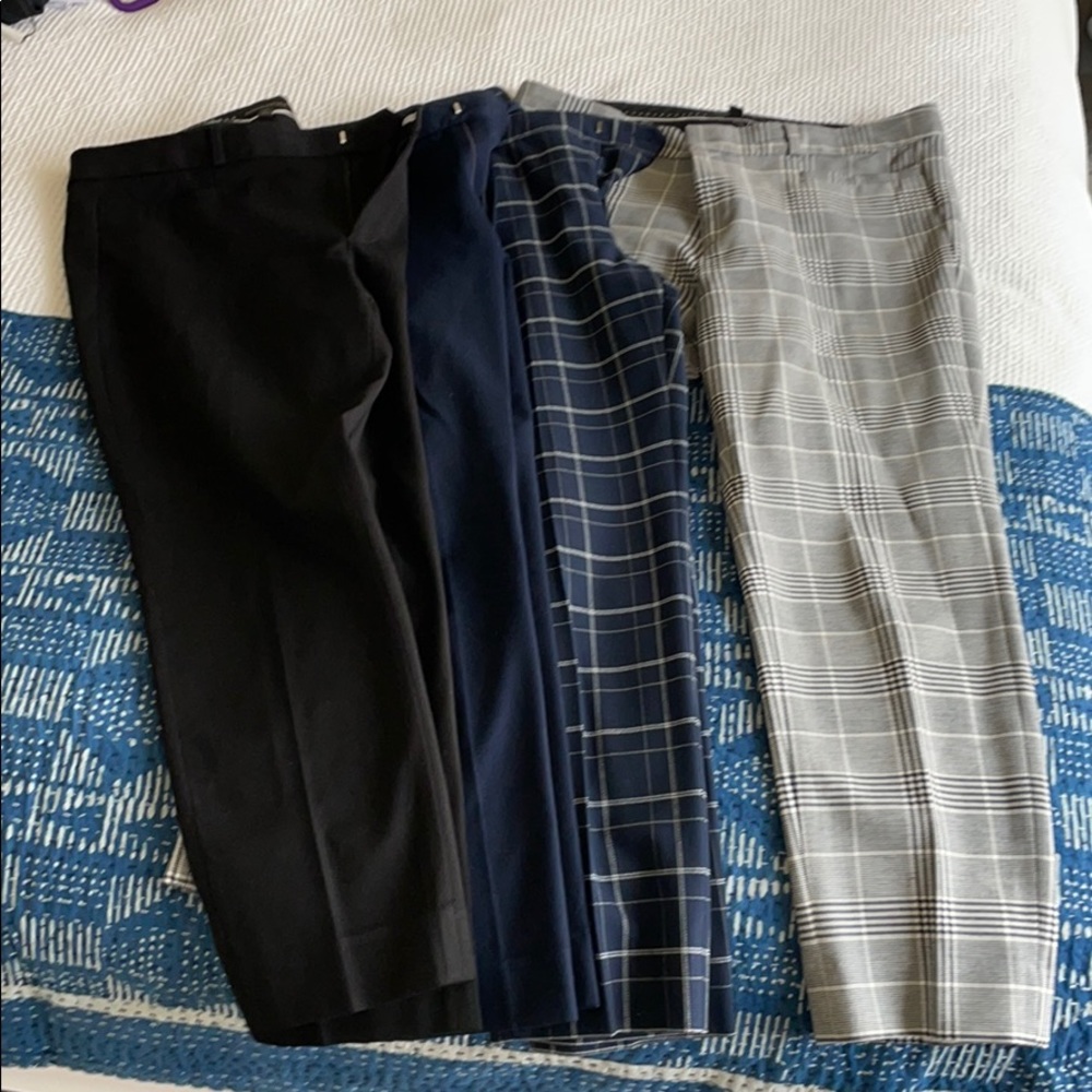 4 pairs of Sloan pants from banana republic